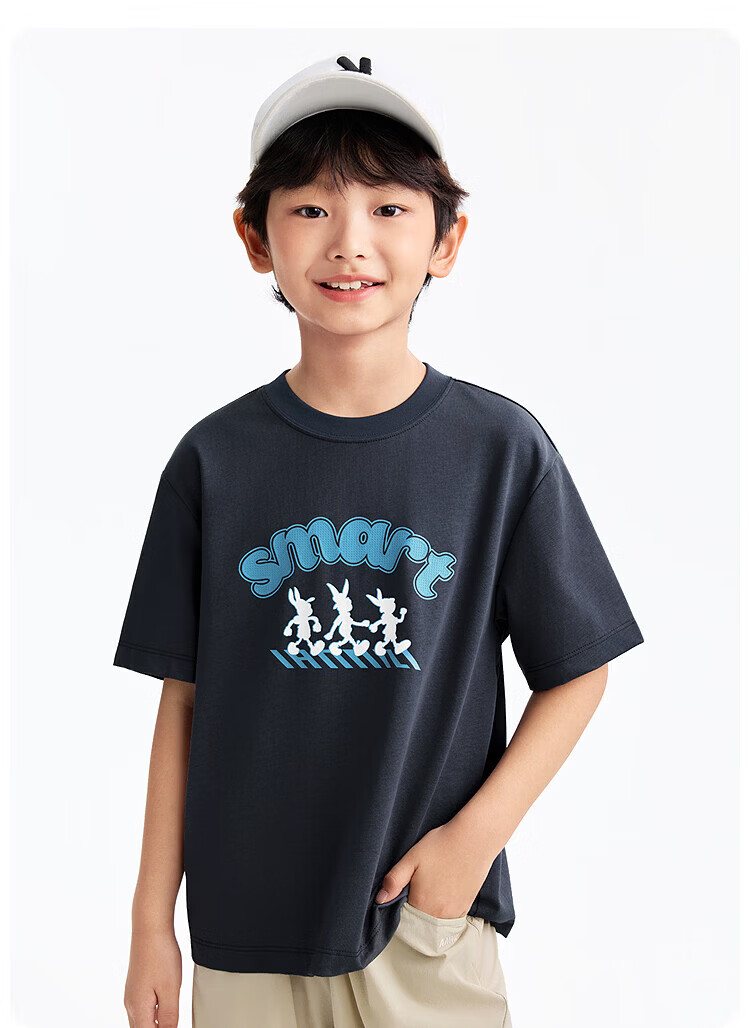 Annil Kids Boys Girls Crew Neck Short Sleeve T-Shirt 2026 Summer New Memory Foam Cooling Sports Casual Top 7